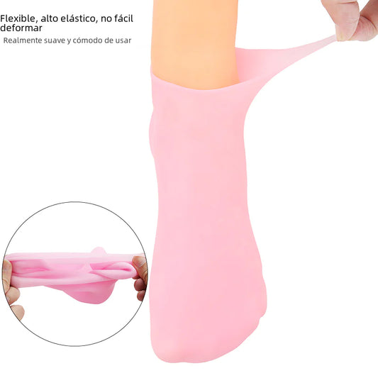 Mangas hidratantes de silicona para pies para suavizar grietas