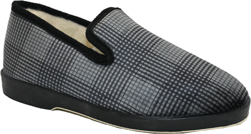 Zapatilla de Cuadros de Pura Lana Virgen – Hecha en España