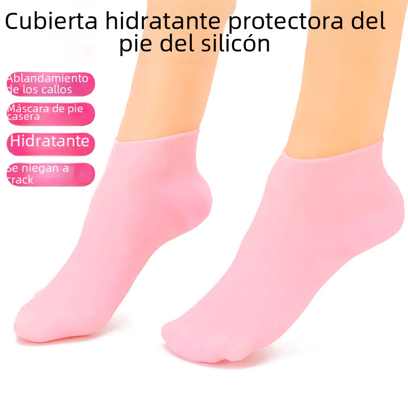 Mangas hidratantes de silicona para pies para suavizar grietas