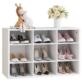 Zapatero organizador de madera con 9 cubículos
