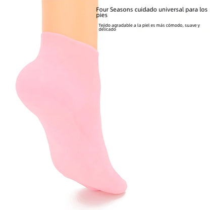 Mangas hidratantes de silicona para pies para suavizar grietas