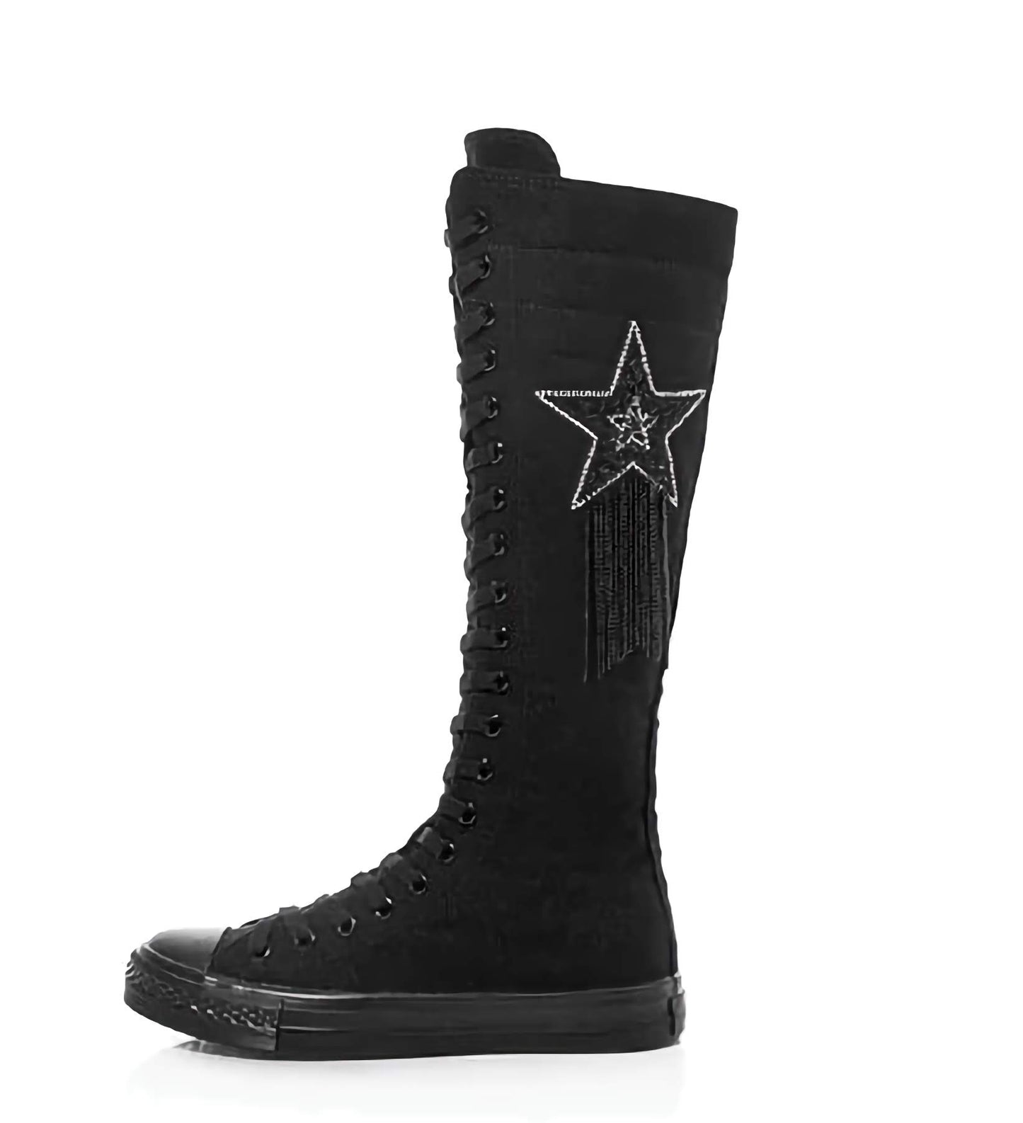 Botas Cómodas de Mujer con Estampado de Estrellas en Lona (Un Par)