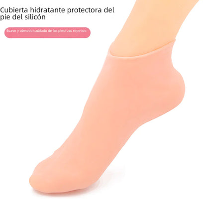 Mangas hidratantes de silicona para pies para suavizar grietas
