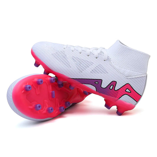 Botas de fútbol para niños, botas de fútbol para niños y niñas, botas de fútbol para jóvenes Zapatos de Futbol Tacos de Futbol para Niños Turf Football Shoes Professional Training Soccer Boots High Top Football Boots