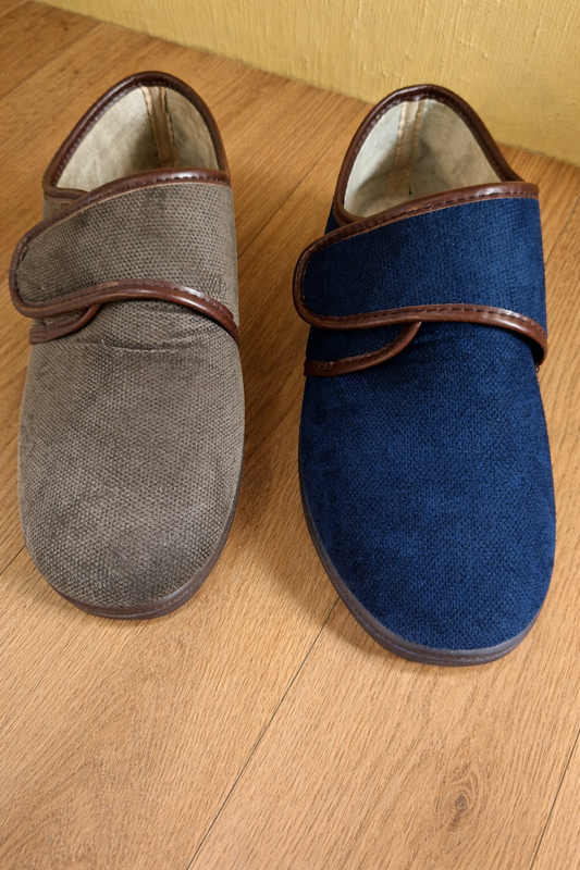 Sabata d'home en velcro vellut