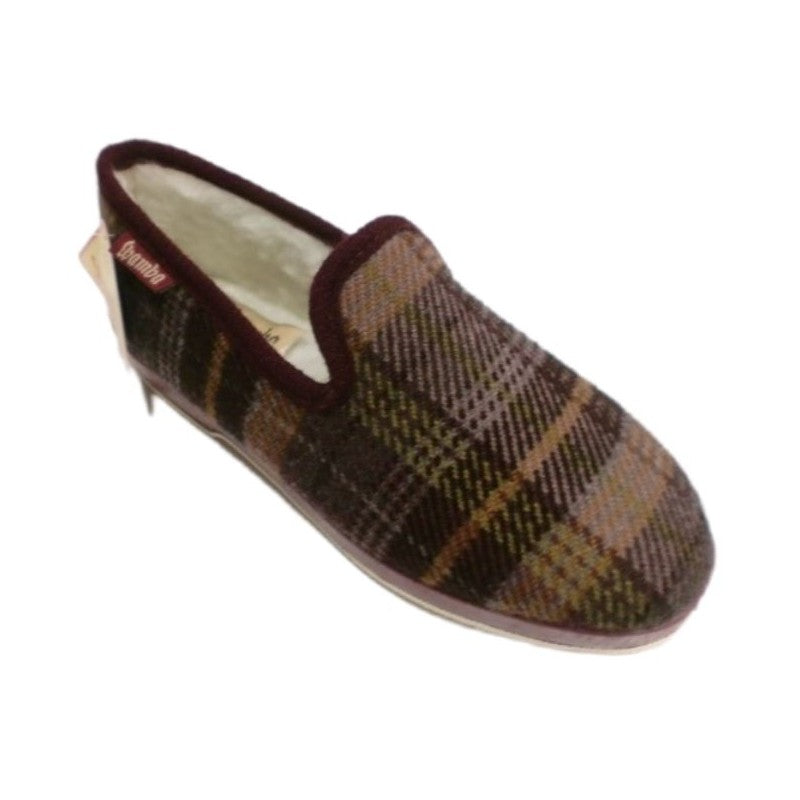 Zapatillas lana virgen cuadros marca WAMBA