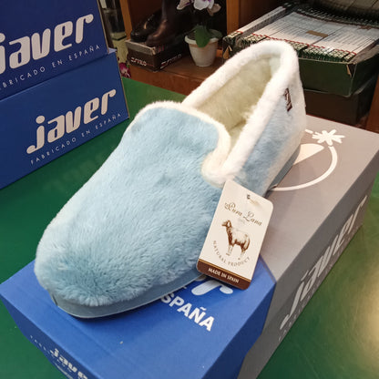 Zapatlilla cerrada borreguillo casa lana virgen