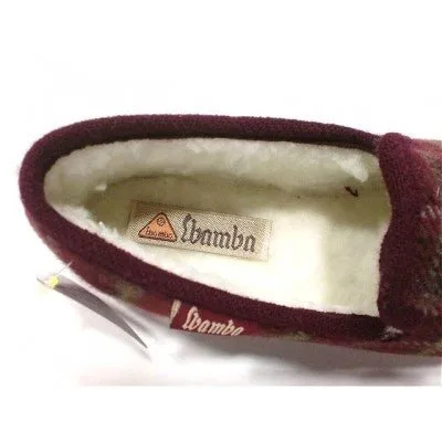 Zapatillas lana virgen cuadros marca WAMBA - Imagen 7