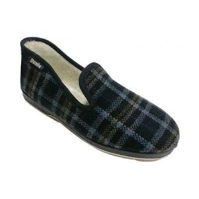 Zapatillas lana virgen cuadros marca WAMBA - Imagen 2