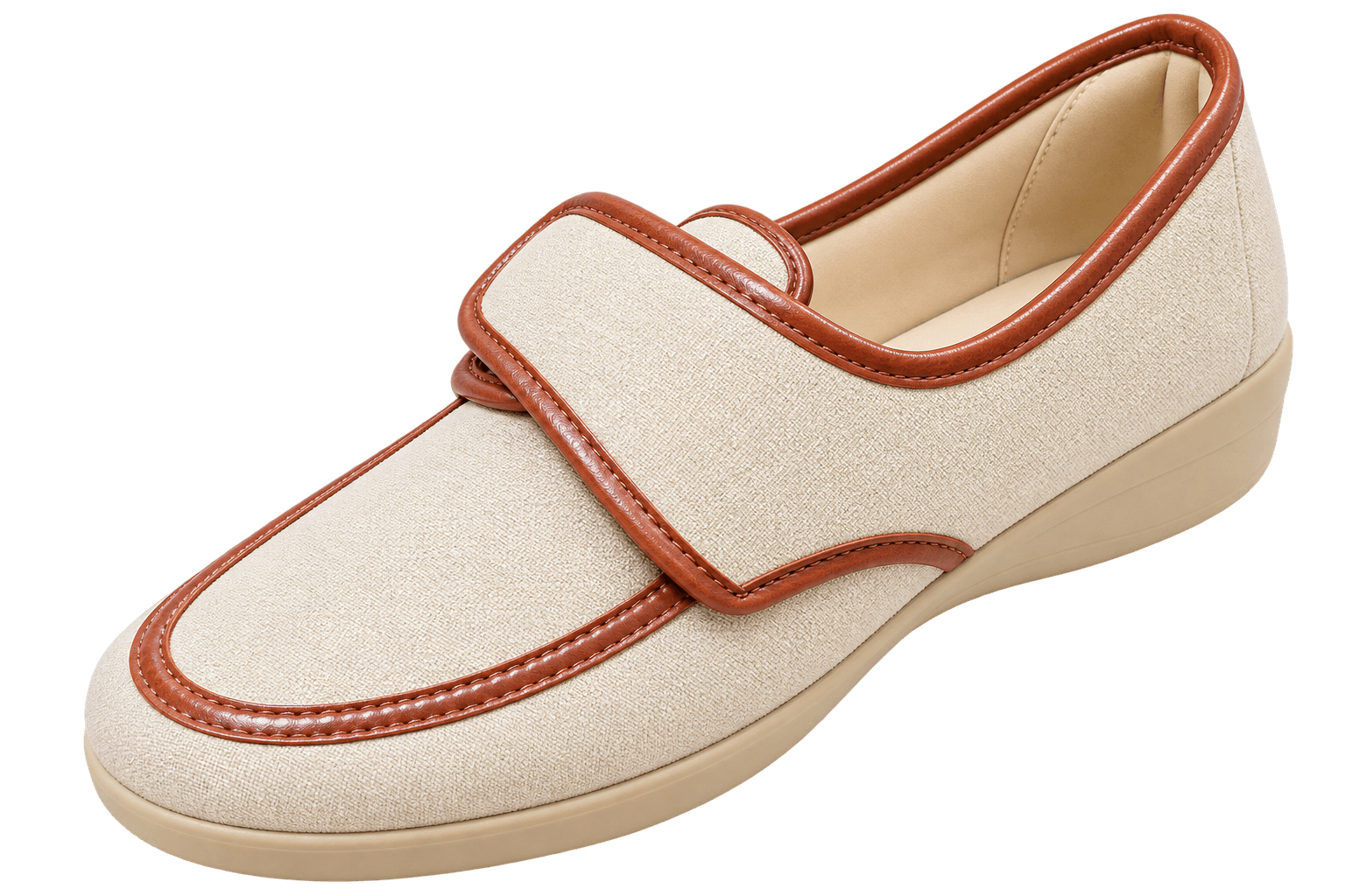 Zapato ancho hombre en velcro terciopelo invierno y sin forro verano - Imatge 4