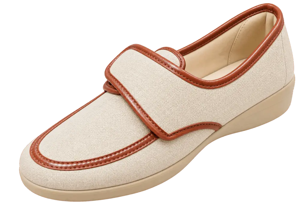Zapato ancho hombre en velcro terciopelo invierno y sin forro verano