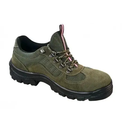 Bota Montaña caña baja marca Postigo verde y gris-azul